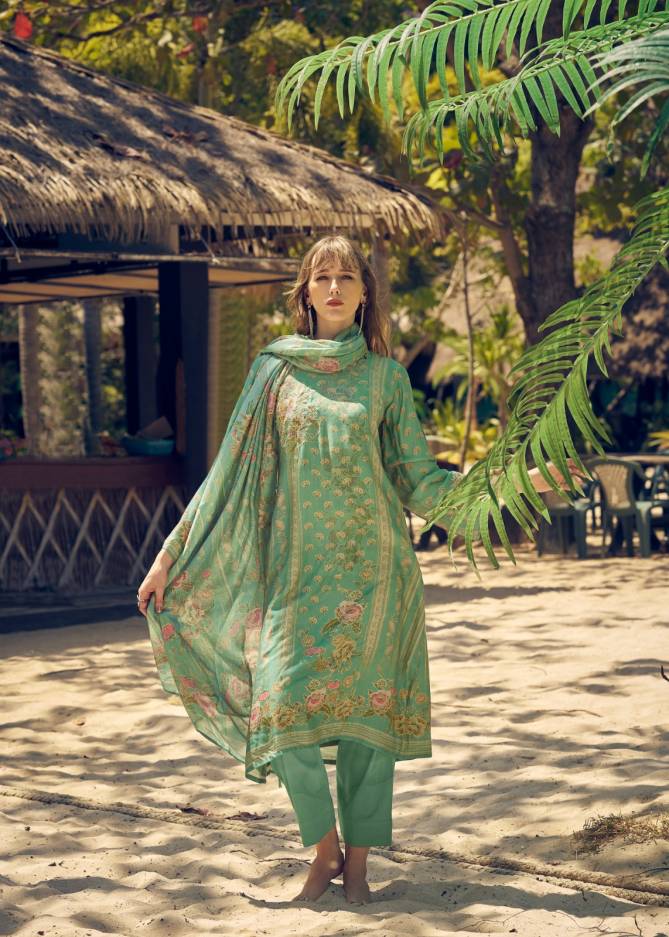 Mehreen By Prm Muslin Silk Embroidery Work Printed Dress Material Wholesale Market In Surat